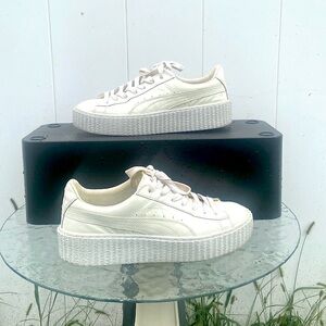 PUMA x FENTY White Patent Leather Creeper Sneakers - Women’s 7.5